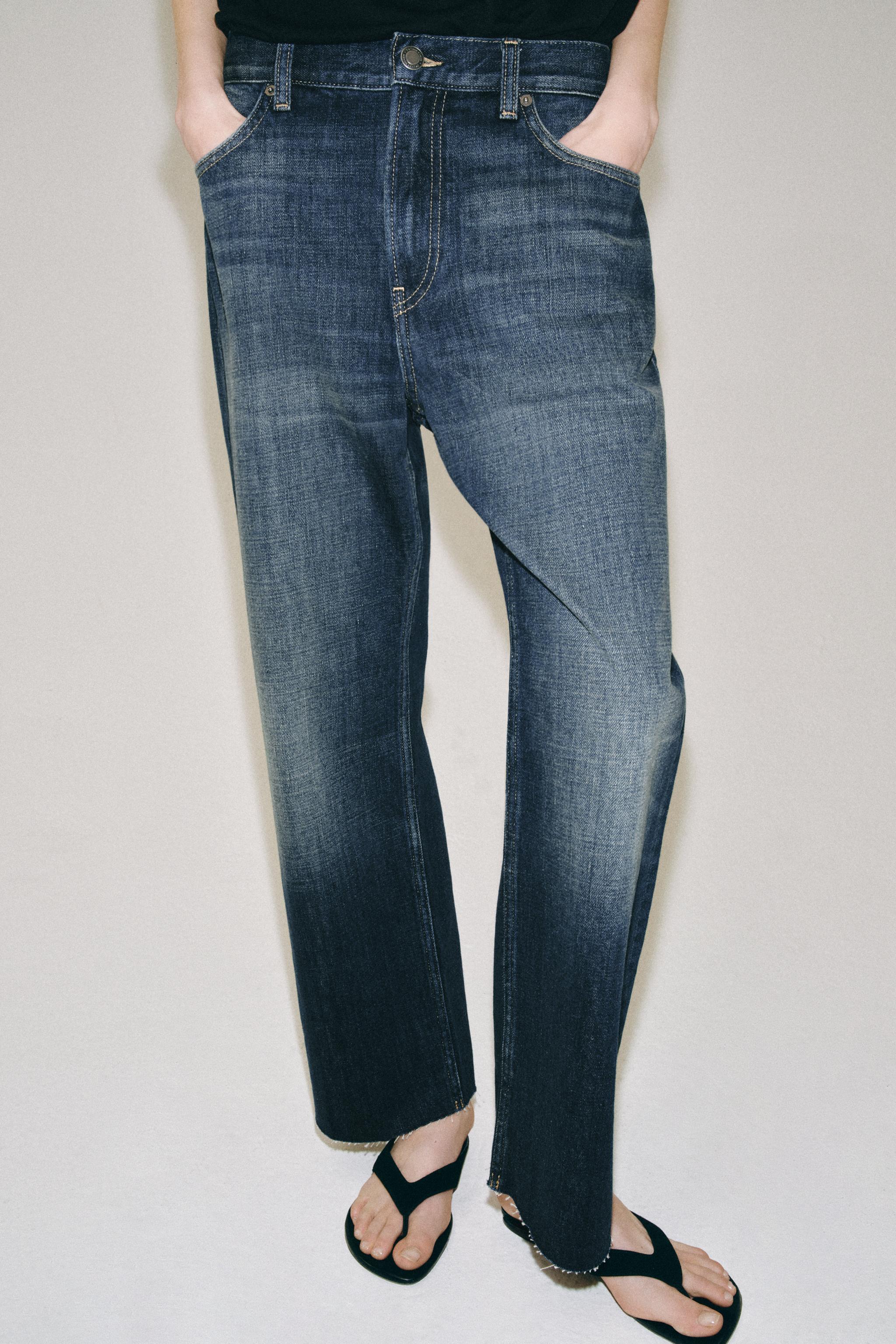 ZW COLLECTION LOW-RISE LOOSE JEANS